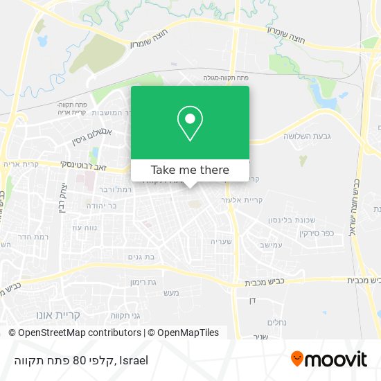 קלפי 80 פתח תקווה map