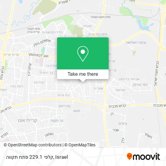 קלפי 229.1 פתח תקווה map