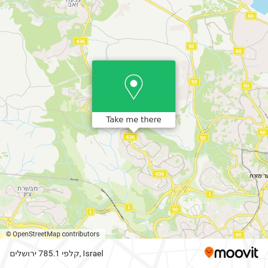 קלפי 785.1 ירושלים map