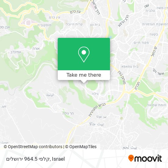 Карта קלפי 964.5 ירושלים