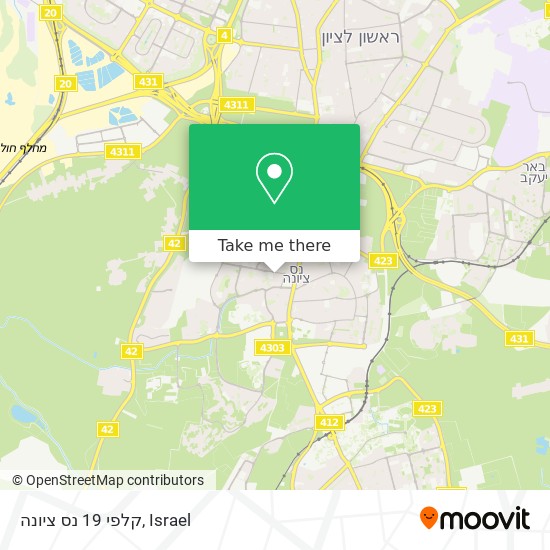 קלפי 19 נס ציונה map