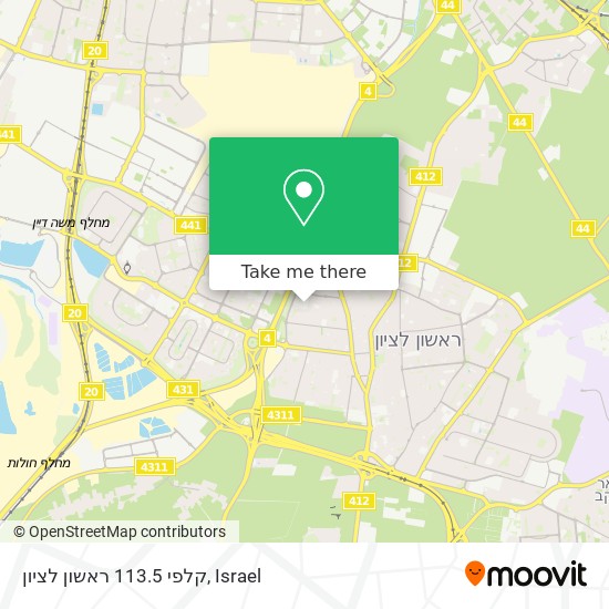 קלפי 113.5 ראשון לציון map