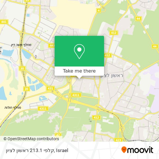 קלפי 213.1 ראשון לציון map