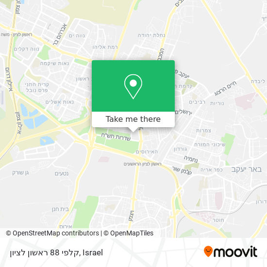 Карта קלפי 88 ראשון לציון