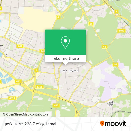 קלפי 228.7 ראשון לציון map