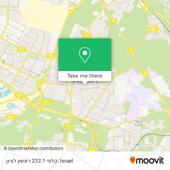 קלפי 232.1 ראשון לציון map