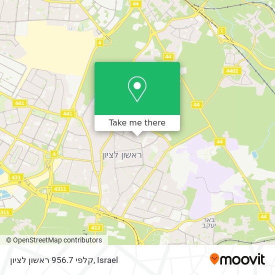 קלפי 956.7 ראשון לציון map