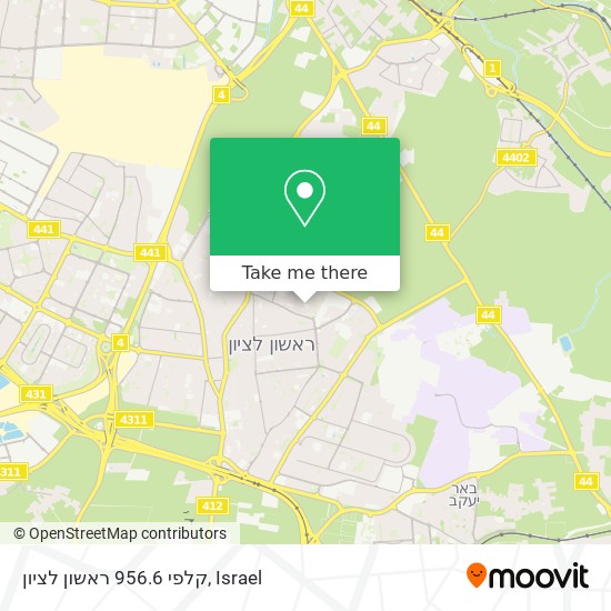 קלפי 956.6 ראשון לציון map