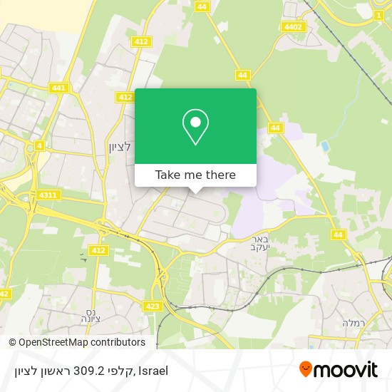 קלפי 309.2 ראשון לציון map