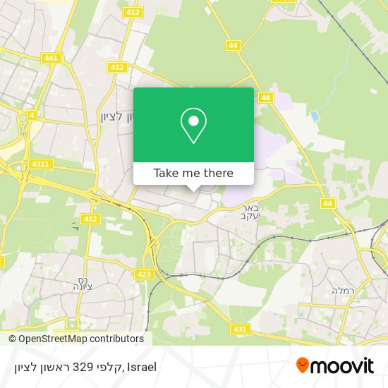 קלפי 329 ראשון לציון map