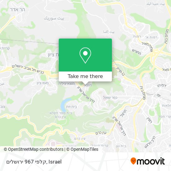 קלפי 967 ירושלים map