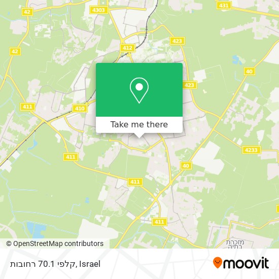 קלפי 70.1 רחובות map