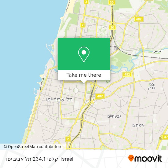 Карта קלפי 234.1 תל אביב יפו