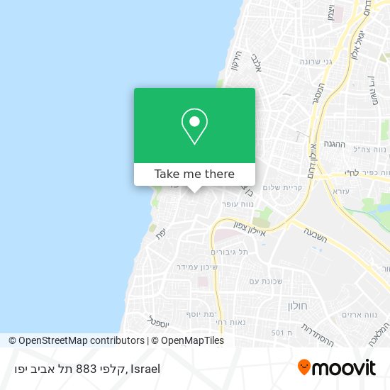 קלפי 883 תל אביב יפו map