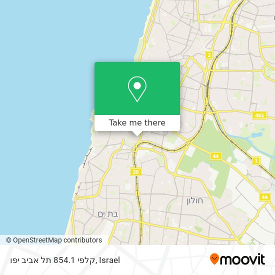 Карта קלפי 854.1 תל אביב יפו