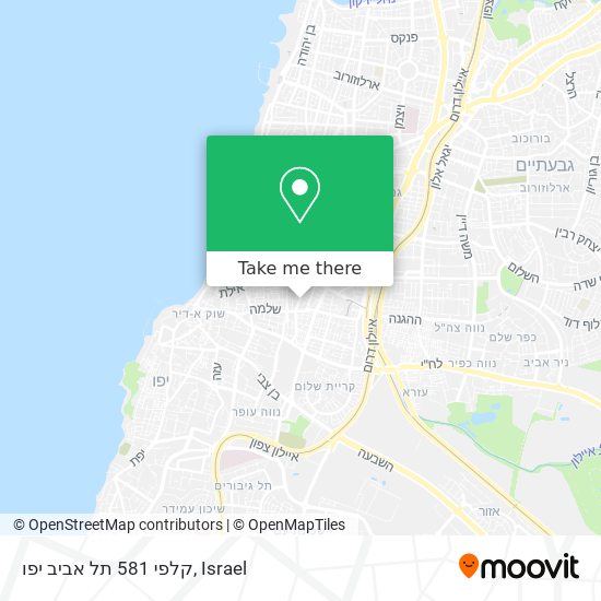 קלפי 581 תל אביב יפו map