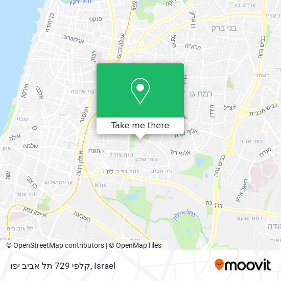 Карта קלפי 729 תל אביב יפו