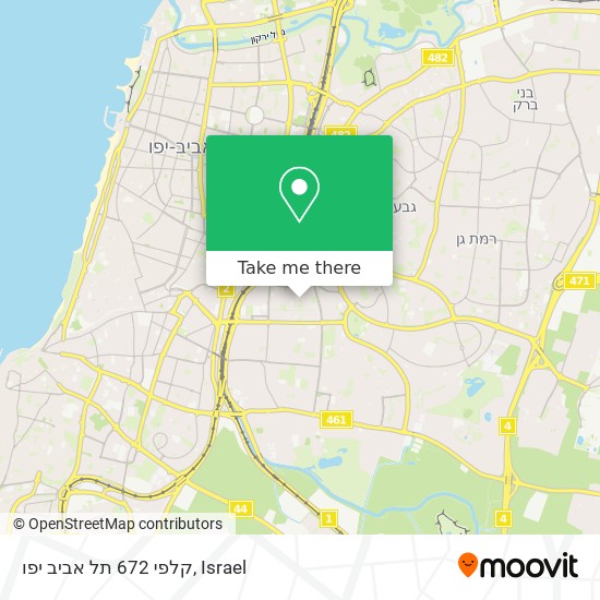 Карта קלפי 672 תל אביב יפו