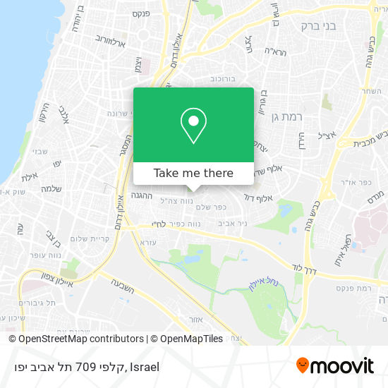 Карта קלפי 709 תל אביב יפו