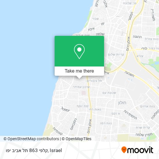 Карта קלפי 863 תל אביב יפו