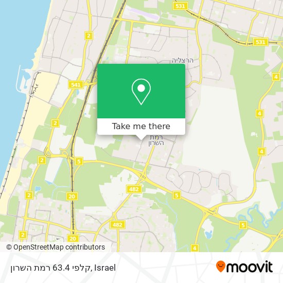 קלפי 63.4 רמת השרון map