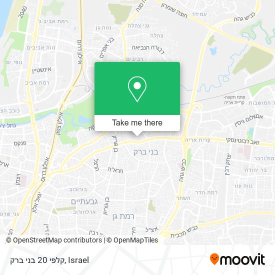 קלפי 20 בני ברק map