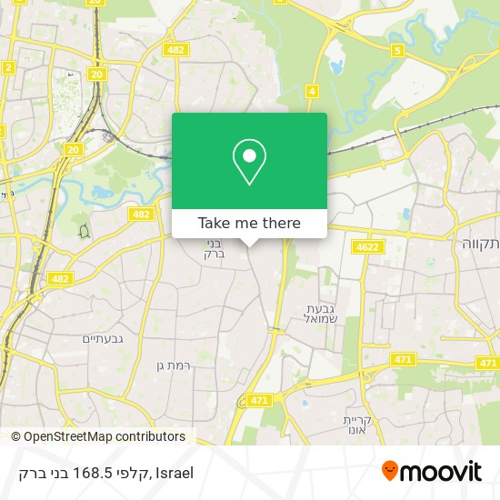 קלפי 168.5 בני ברק map