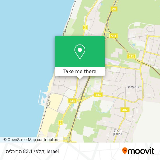 קלפי 83.1 הרצליה map