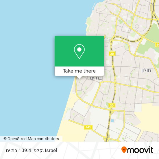 קלפי 109.4 בת ים map