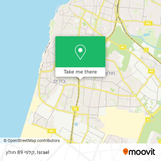 קלפי 89 חולון map