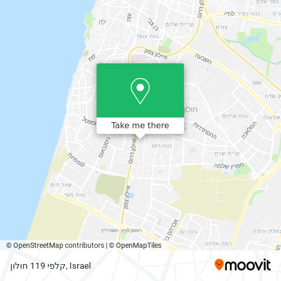 קלפי 119 חולון map