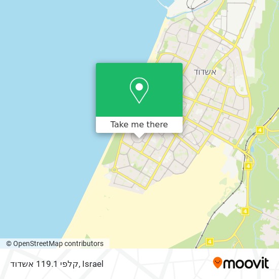 קלפי 119.1 אשדוד map