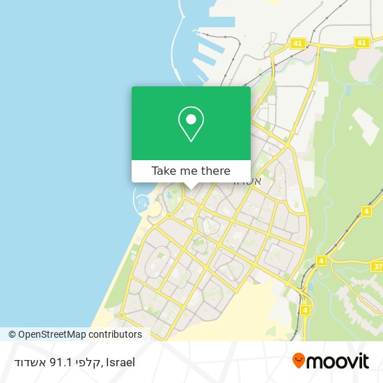 קלפי 91.1 אשדוד map