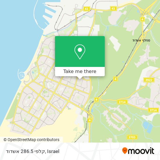 קלפי 286.5 אשדוד map