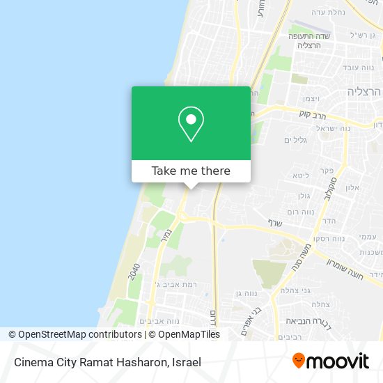 Карта Cinema City Ramat Hasharon