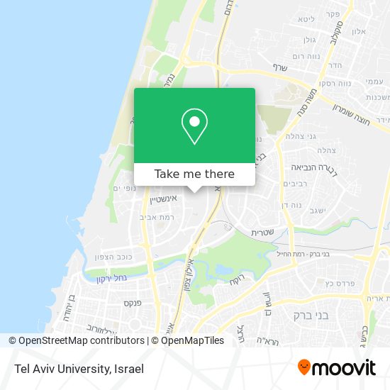 Карта Tel Aviv University