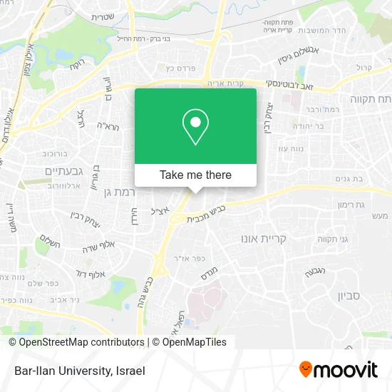 Карта Bar-Ilan University