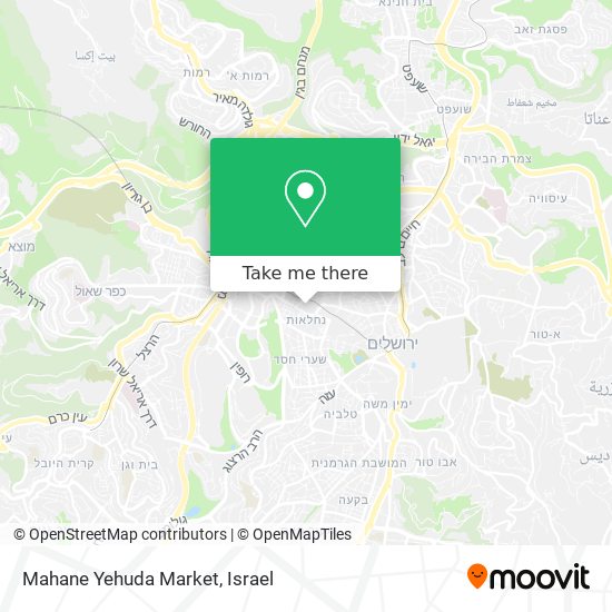 Mahane Yehuda Market map