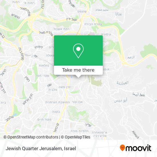 Jewish Quarter Jerusalem map