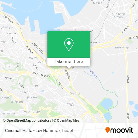 Карта Cinemall Haifa - Lev Hamifraz