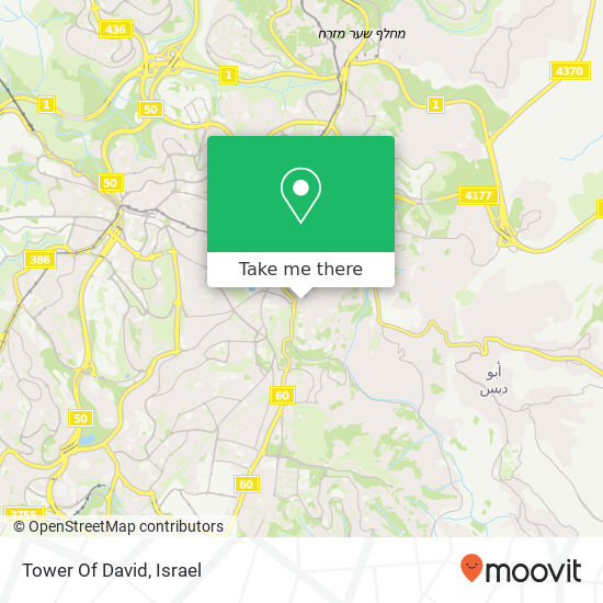 Tower Of David map
