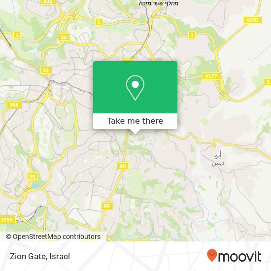 Zion Gate map