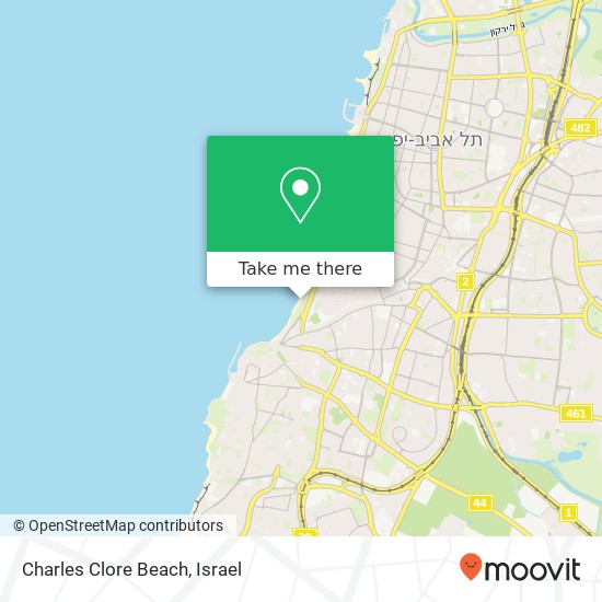 Charles Clore Beach map