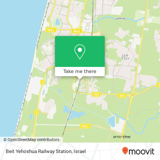 Beit Yehoshua Railway Station map