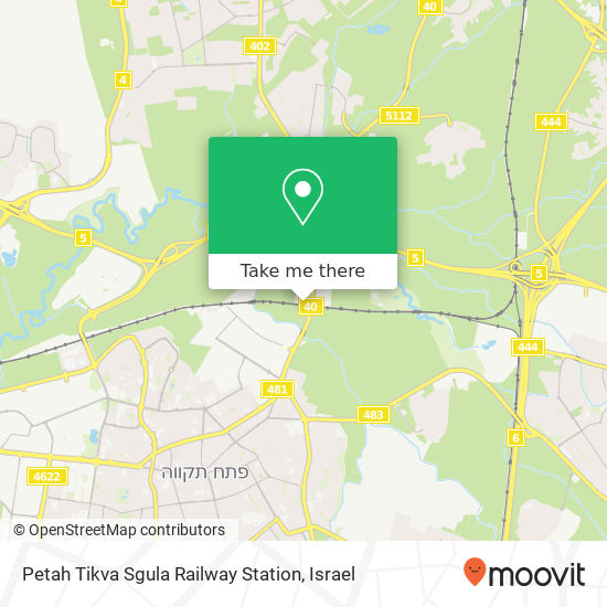 Petah Tikva Sgula Railway Station map