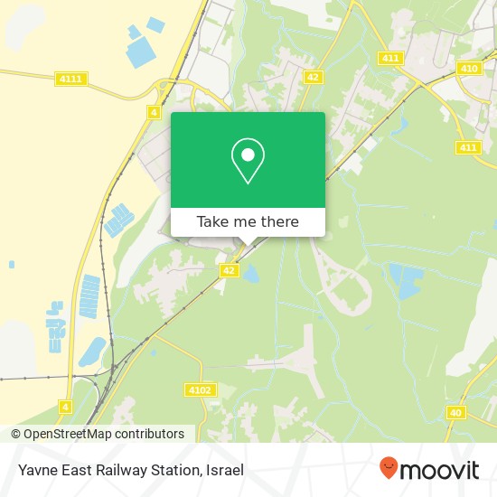 Карта Yavne East Railway Station