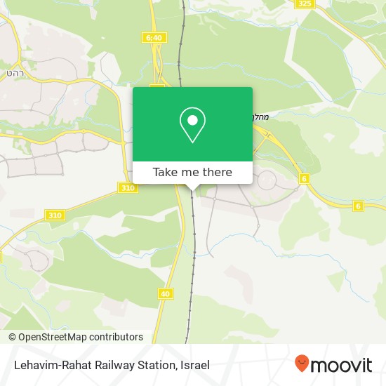 Lehavim-Rahat Railway Station map