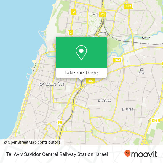 Tel Aviv Savidor Central Railway Station map