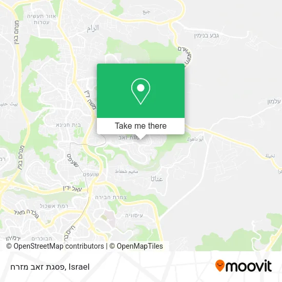 Карта פסגת זאב מזרח