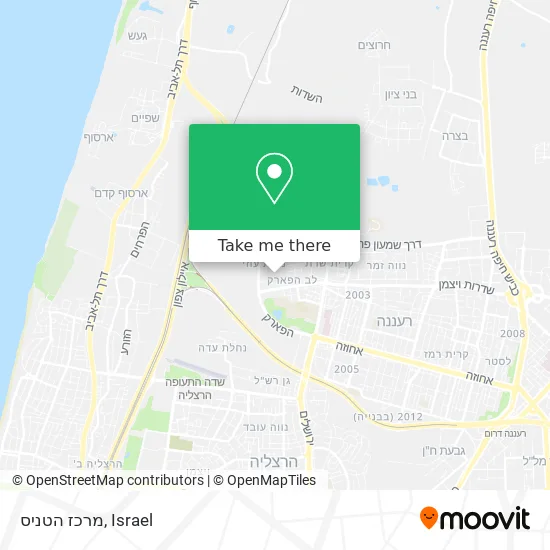 Карта מרכז הטניס